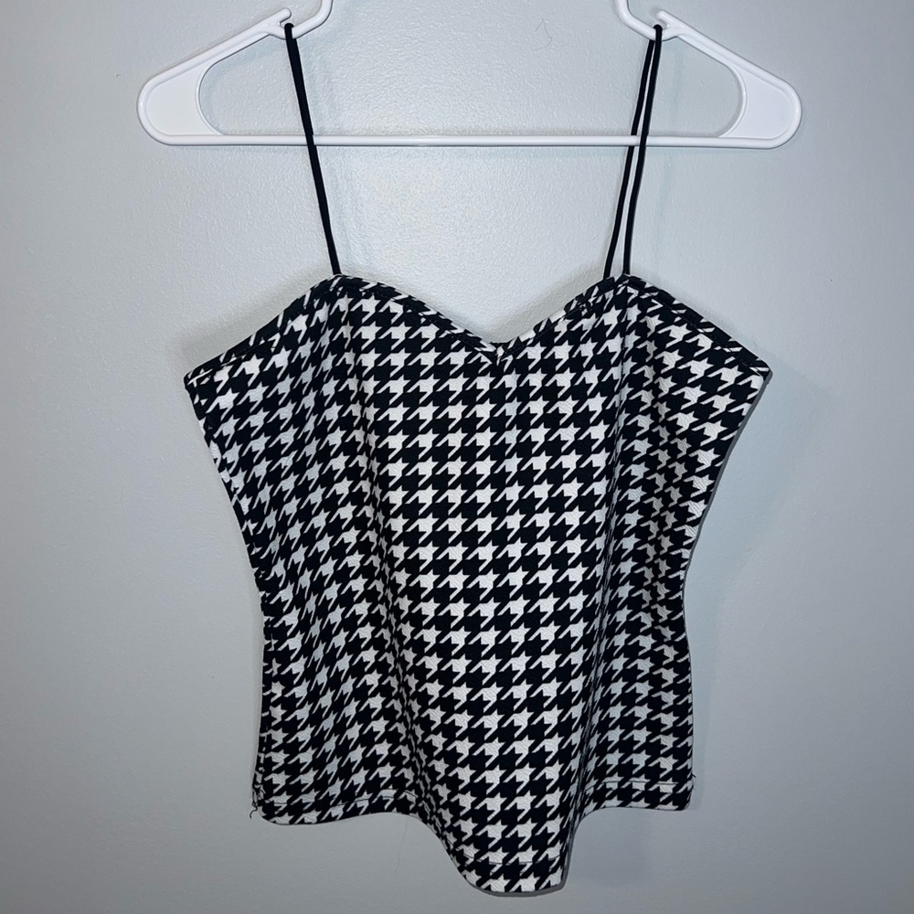 Black & White Shein Tank Top - Size Medium